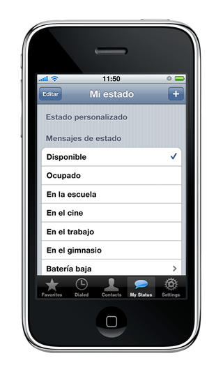Así era la primera versión de WhatsApp.